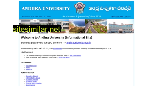 Andhrauniversity similar sites