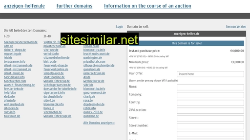 anzeigen-helfen.de.domain-auktionen.info alternative sites