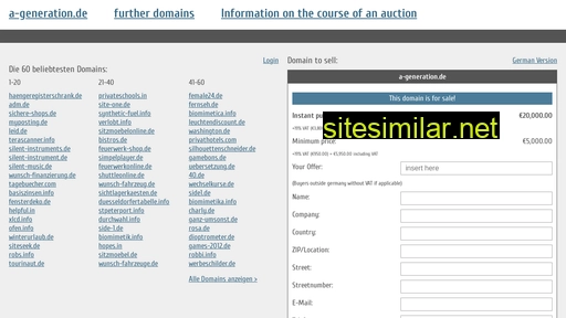 a-generation.de.domain-auktionen.info alternative sites