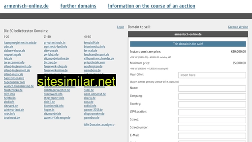 armenisch-online.de.domain-auktionen.info alternative sites