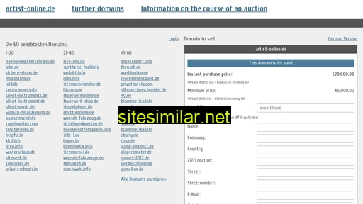 artist-online.de.domain-auktionen.info alternative sites
