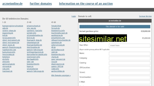 arzneionline.de.domain-auktionen.info alternative sites