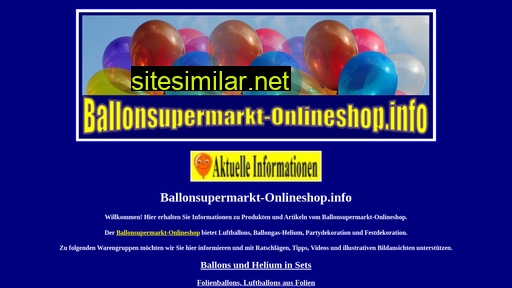 Ballonsupermarkt-onlineshop similar sites