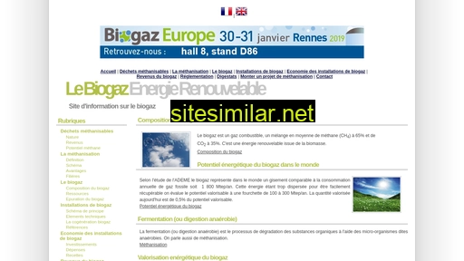 Biogaz-energie-renouvelable similar sites