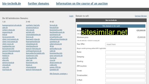 bio-technik.de.domain-auktionen.info alternative sites