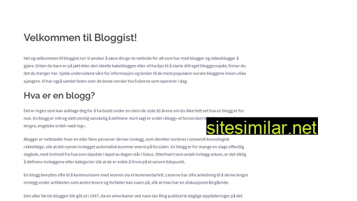 Bloggist similar sites