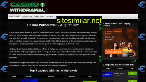 casinowithdrawal.info alternative sites