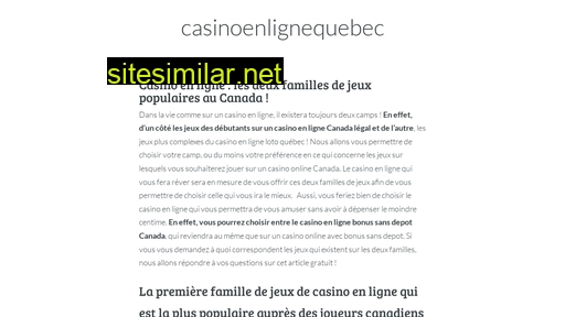 casinoenlignequebec.info alternative sites
