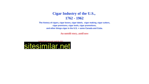 cigarhistory.info alternative sites