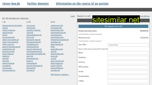 clever-box.de.domain-auktionen.info alternative sites