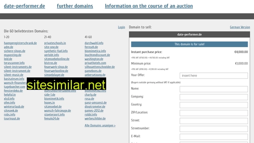 date-performer.de.domain-auktionen.info alternative sites