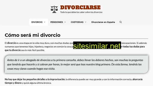 Divorciarse similar sites