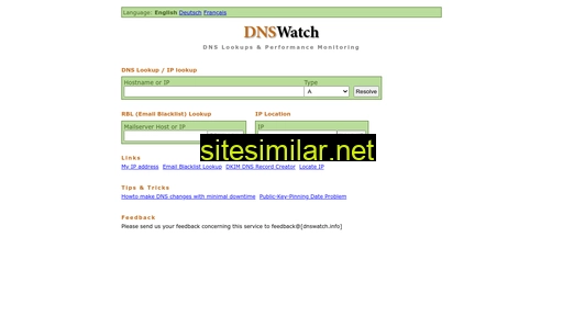 dnswatch.info alternative sites