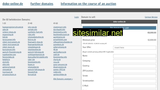 doko-online.de.domain-auktionen.info alternative sites