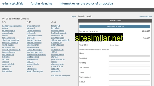 e-kunststoff.de.domain-auktionen.info alternative sites