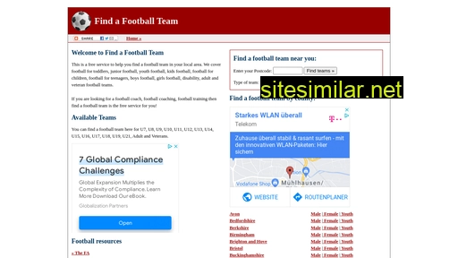 findafootballteam.info alternative sites