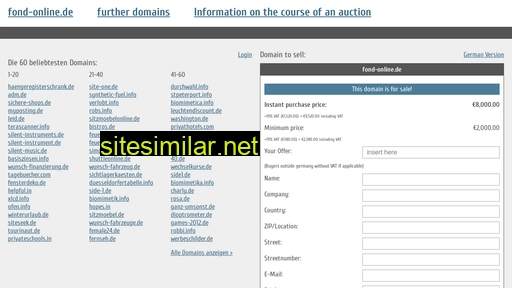 fond-online.de.domain-auktionen.info alternative sites