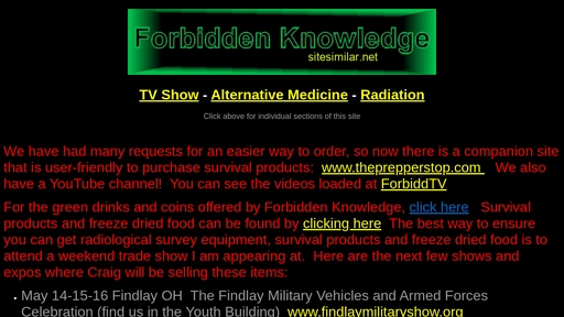 Forbiddenknowledge similar sites