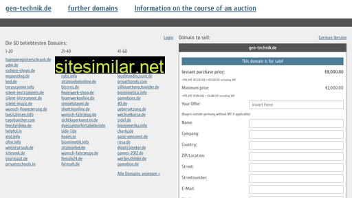 gen-technik.de.domain-auktionen.info alternative sites