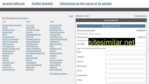 gesund-online.de.domain-auktionen.info alternative sites