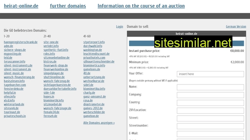 heirat-online.de.domain-auktionen.info alternative sites