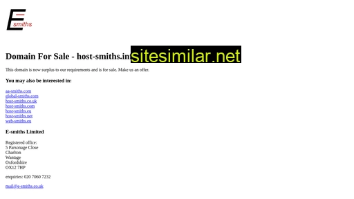 host-smiths.info alternative sites