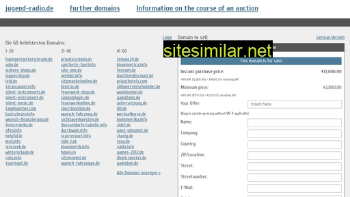 jugend-radio.de.domain-auktionen.info alternative sites