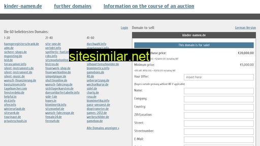 kinder-namen.de.domain-auktionen.info alternative sites
