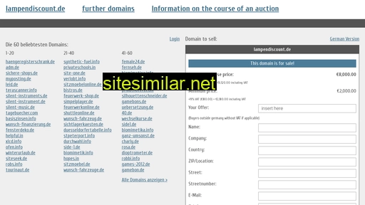 lampendiscount.de.domain-auktionen.info alternative sites