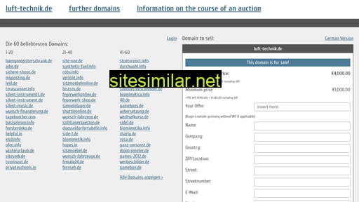 luft-technik.de.domain-auktionen.info alternative sites