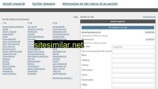 metall-regale.de.domain-auktionen.info alternative sites