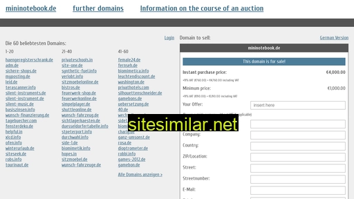 mininotebook.de.domain-auktionen.info alternative sites