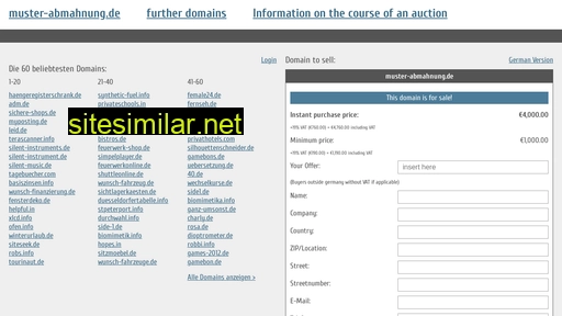 muster-abmahnung.de.domain-auktionen.info alternative sites
