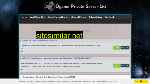 ogame-private-server-list.info alternative sites