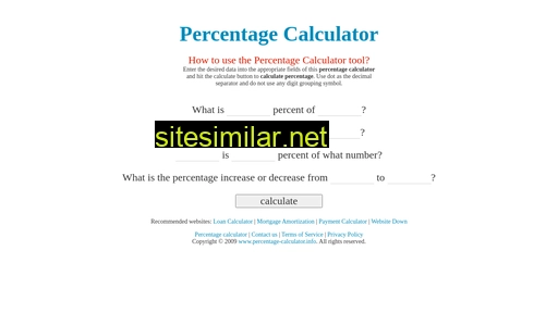 percentage-calculator.info alternative sites