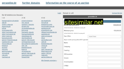 peruonline.de.domain-auktionen.info alternative sites