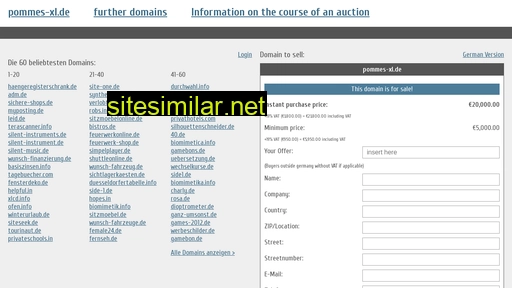 pommes-xl.de.domain-auktionen.info alternative sites