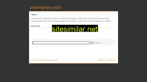 prontoproxy.info alternative sites