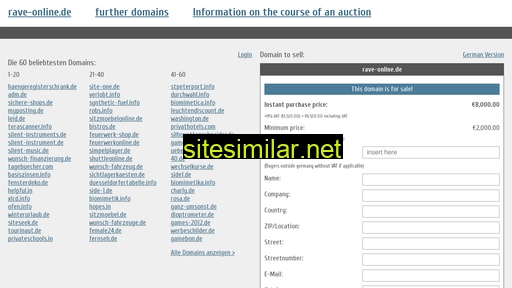 rave-online.de.domain-auktionen.info alternative sites