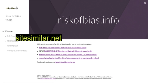 riskofbias.info alternative sites