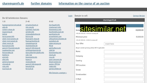 sharemyprefs.de.domain-auktionen.info alternative sites
