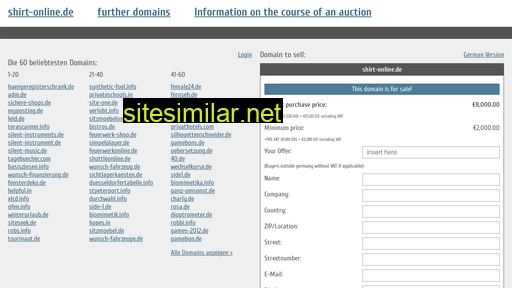 shirt-online.de.domain-auktionen.info alternative sites