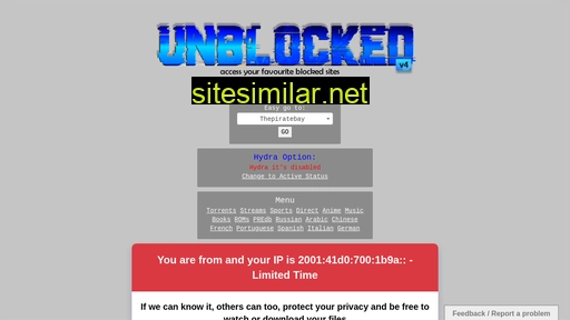 siteunblocked.info alternative sites