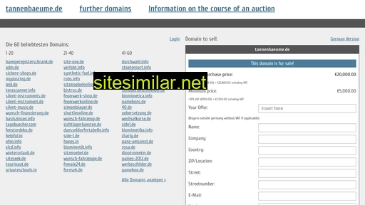 tannenbaeume.de.domain-auktionen.info alternative sites