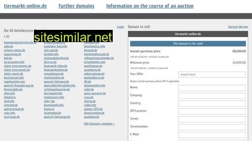 tiermarkt-online.de.domain-auktionen.info alternative sites