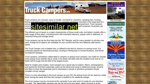 truckcampers.info alternative sites