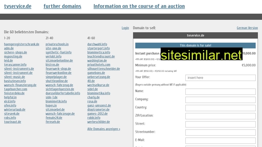 tvservice.de.domain-auktionen.info alternative sites