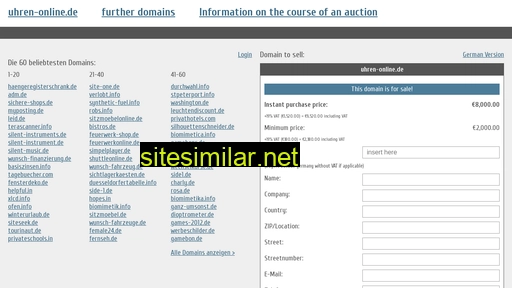 uhren-online.de.domain-auktionen.info alternative sites