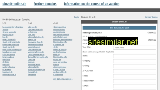 uhrzeit-online.de.domain-auktionen.info alternative sites
