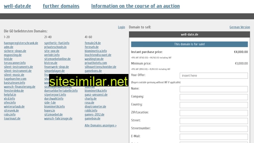 well-date.de.domain-auktionen.info alternative sites